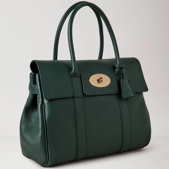 New Mulberry 'Bayswater' in Mulberry Green Leather Tote  - MSRP $1650 - Picture 7 of 10